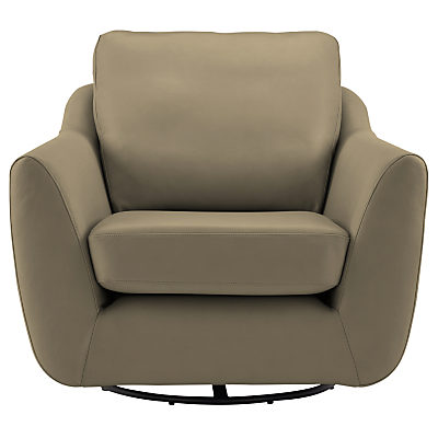 G Plan Vintage The Sixty Seven Leather Swivel Chair Capri Leather Taupe